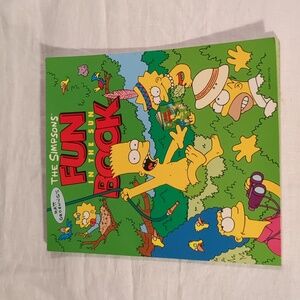 1992 The Simpsons Fun Book in the Sun Activity Bart Games Matt Groenings Vtg 90s